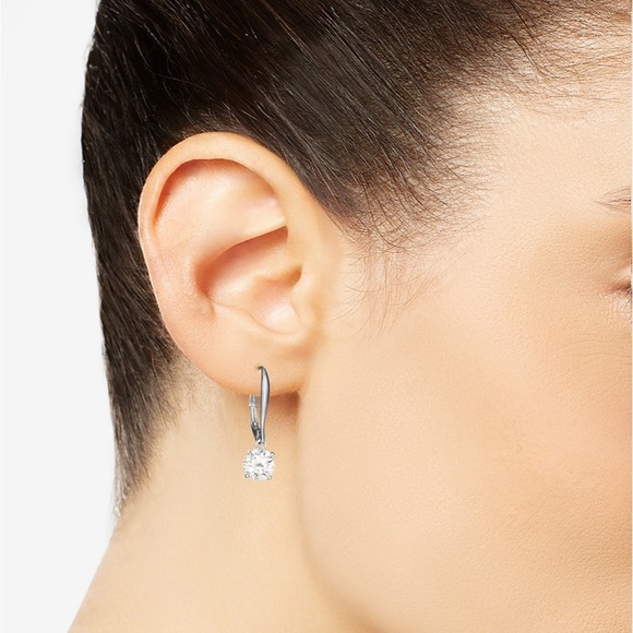 Eliot Danori Cubic Zirconia Snap On Earrings NWT - Picture 5 of 6